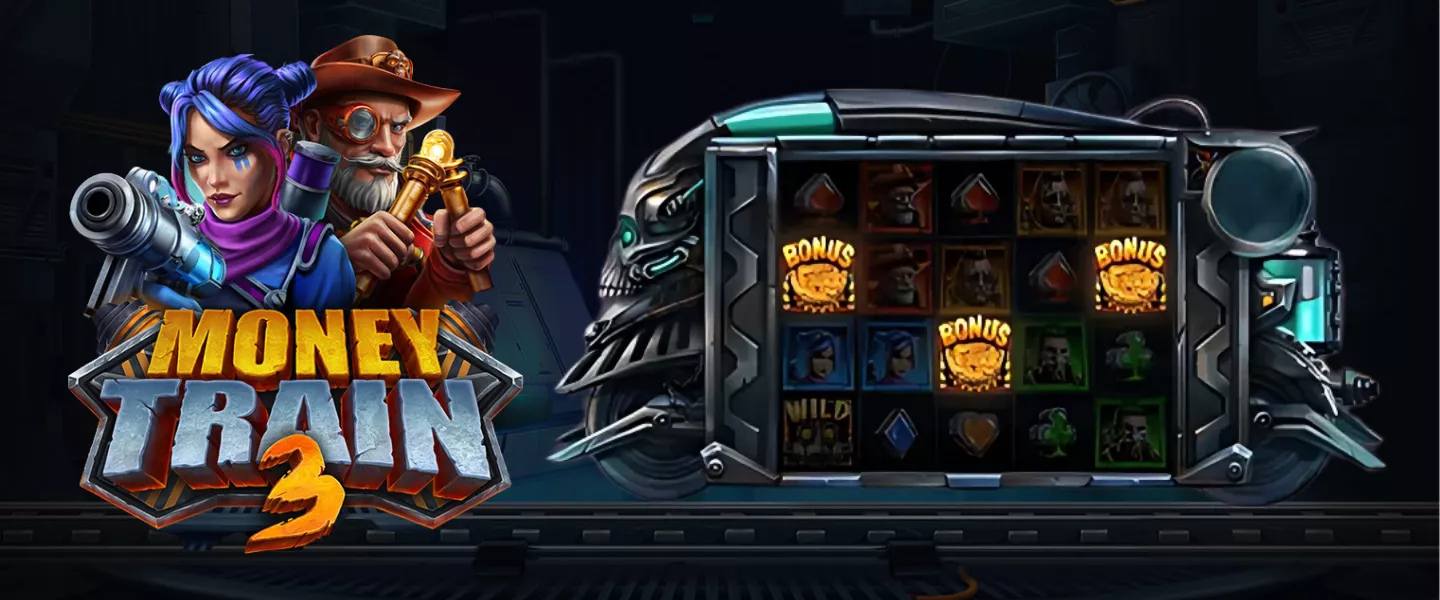 Machine à sous Money Train 3 avec thème Far West futuriste et Respin Feature